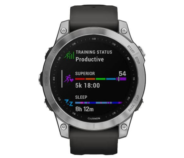 Garmin fenix 7 srebrny z grafitowym paskiem - 715174 - zdjęcie 2